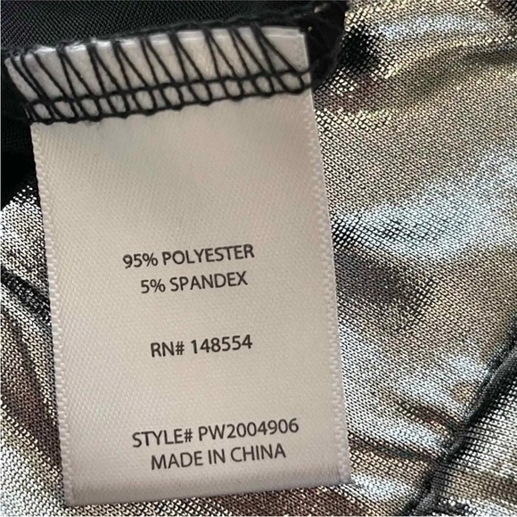 NEW Indigo Rising Metallic Silver Party Casual Former Pants Size Boot Cut M - Picture 7 of 7